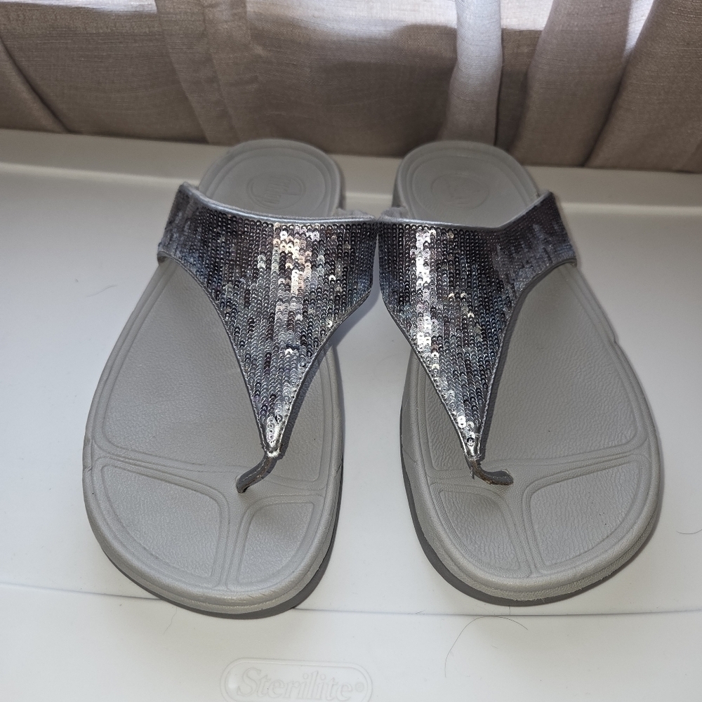 FITFLOP 10 Sequin Embellished Women's Sandals - Picture 2 of 9